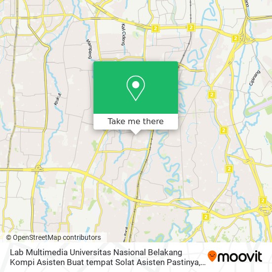 Lab Multimedia Universitas Nasional Belakang Kompi Asisten Buat tempat Solat Asisten Pastinya map