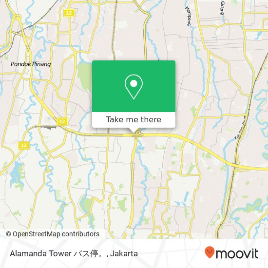 Alamanda Tower バス停。 map