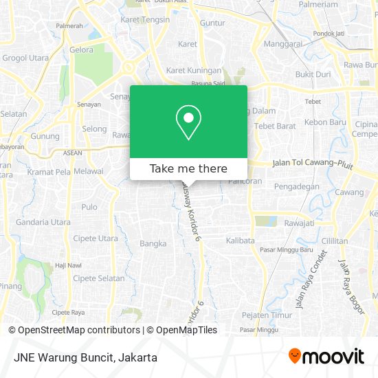 JNE Warung Buncit map