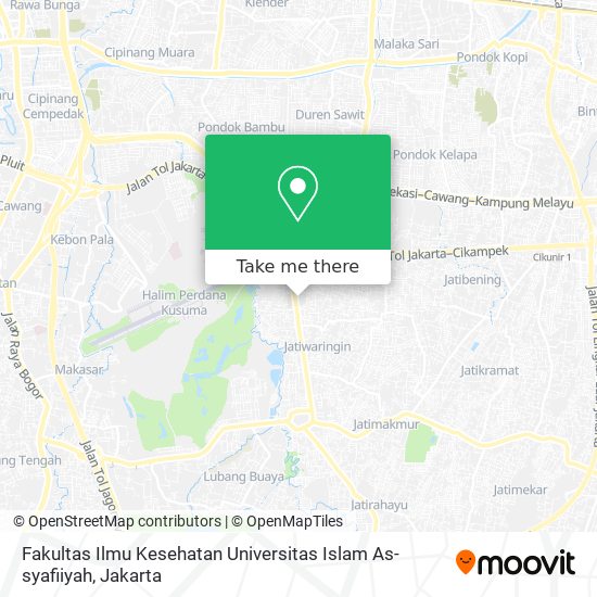 Fakultas Ilmu Kesehatan Universitas Islam As-syafiiyah map