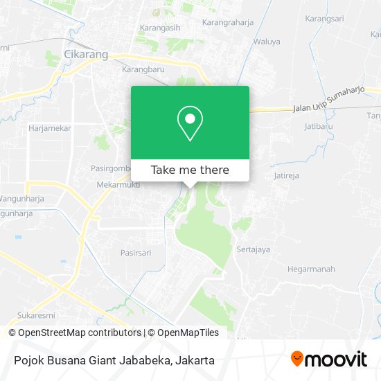 Pojok Busana Giant Jababeka map