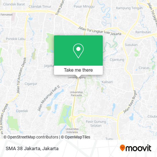 SMA 38 Jakarta map