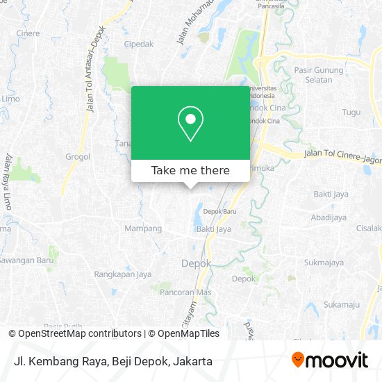 Jl. Kembang Raya, Beji Depok map