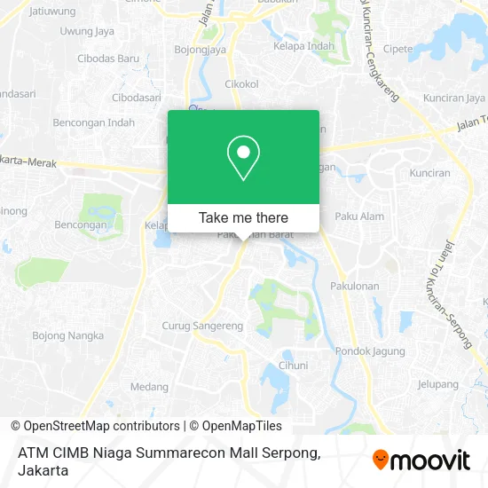 ATM CIMB Niaga Summarecon Mall Serpong map