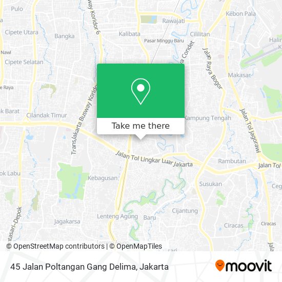 45 Jalan Poltangan Gang Delima map