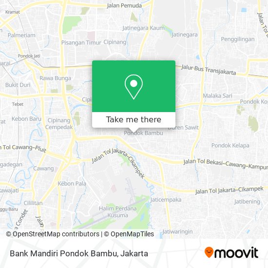 Bank Mandiri Pondok Bambu map