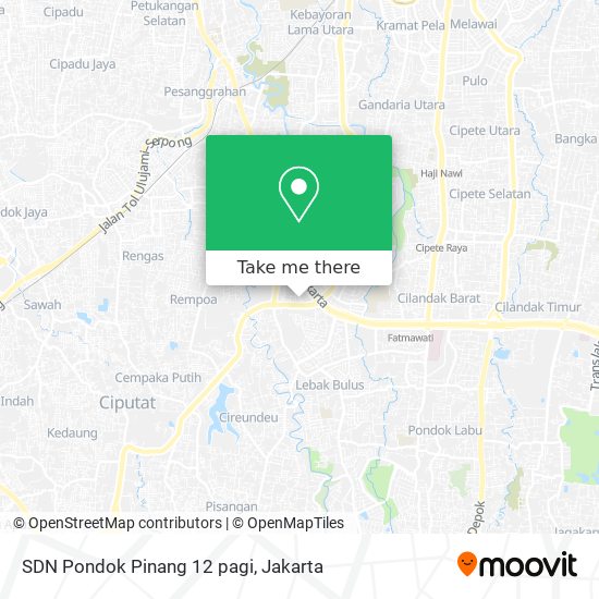 SDN Pondok Pinang 12 pagi map