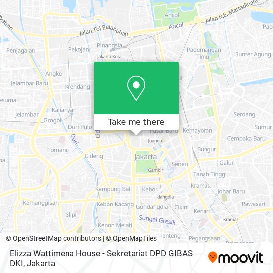 Elizza Wattimena House - Sekretariat DPD GIBAS DKI map