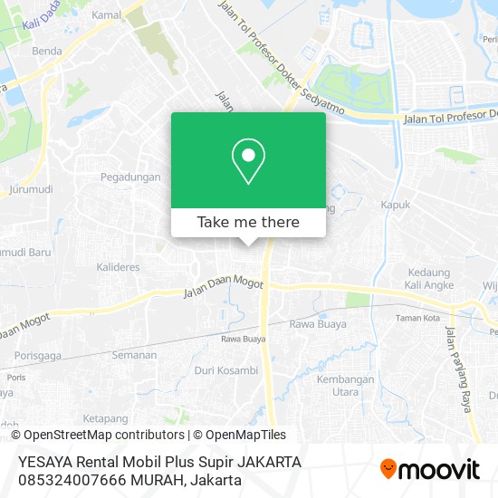 YESAYA Rental Mobil Plus Supir JAKARTA 085324007666 MURAH map