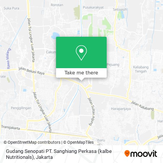 Gudang Senopati PT. Sanghiang Perkasa (kalbe Nutritionals) map