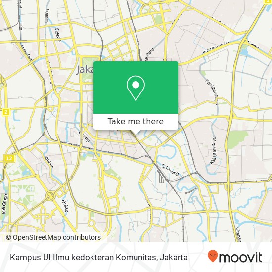 Kampus UI Ilmu kedokteran Komunitas map