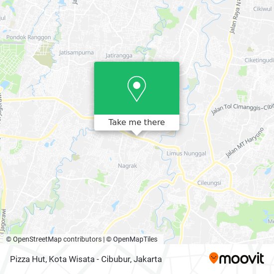 Pizza Hut, Kota Wisata - Cibubur map