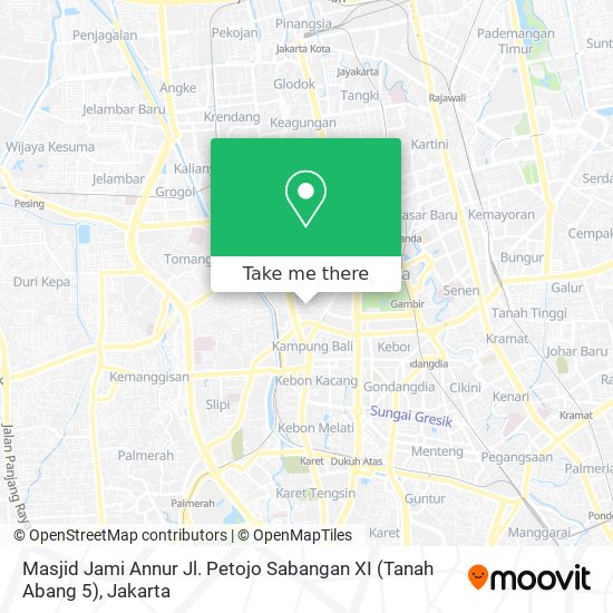 Masjid Jami Annur Jl. Petojo Sabangan XI (Tanah Abang 5) map