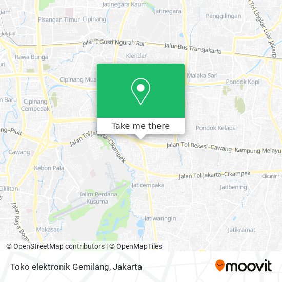 Toko elektronik Gemilang map