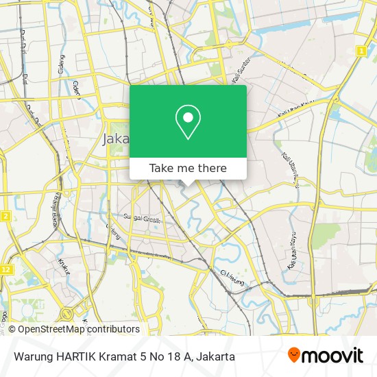 Warung HARTIK Kramat 5 No 18 A map