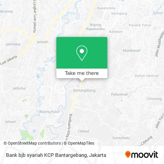 Bank bjb syariah KCP Bantargebang map
