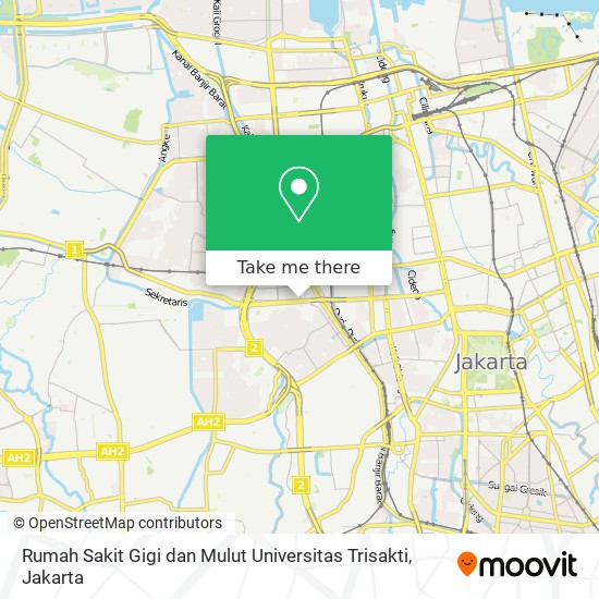 Rumah Sakit Gigi dan Mulut Universitas Trisakti map