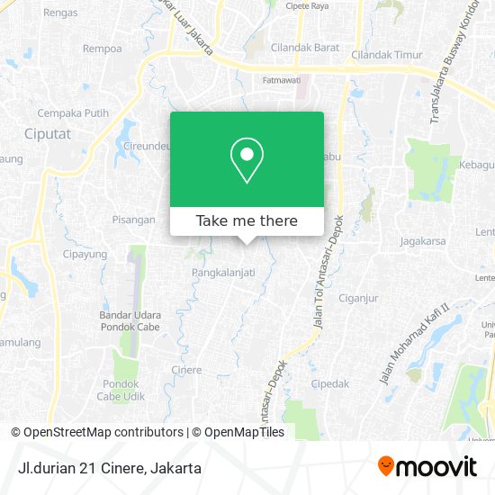 Jl.durian 21 Cinere map