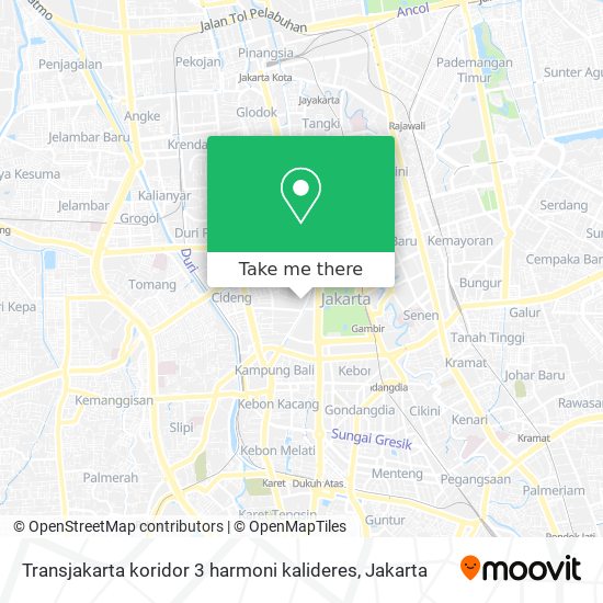 Transjakarta koridor 3 harmoni kalideres map