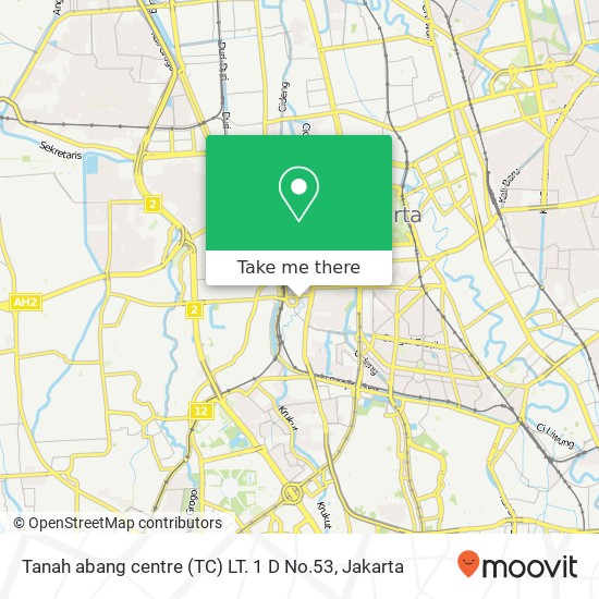 Tanah abang centre (TC) LT. 1 D No.53 map
