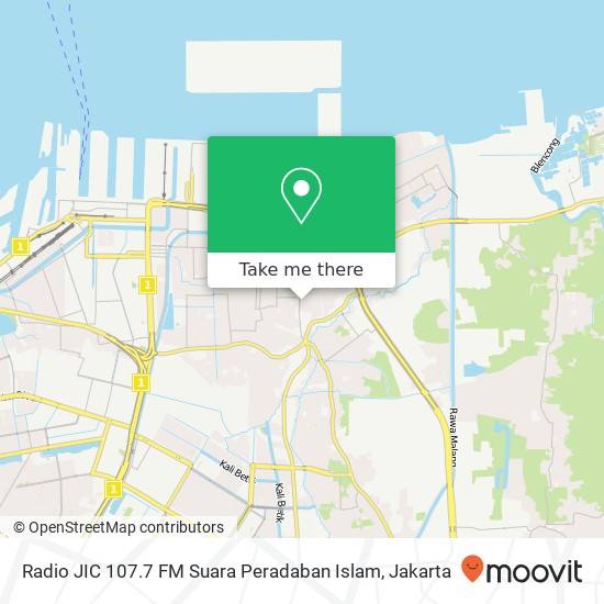 Radio JIC 107.7 FM Suara Peradaban Islam map