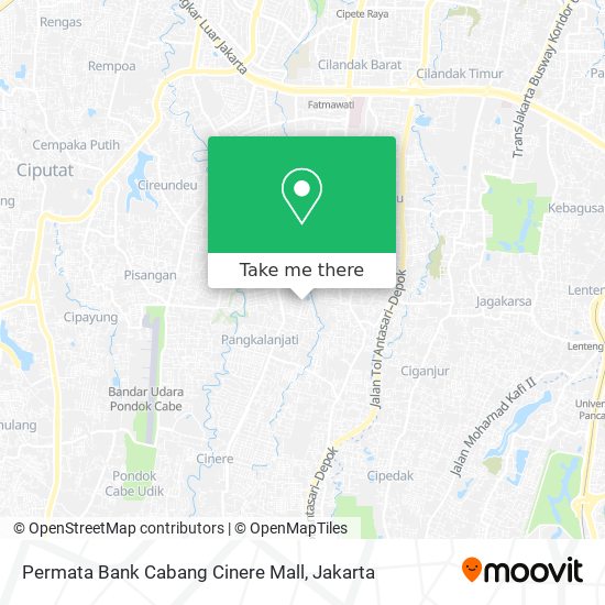 Permata Bank Cabang Cinere Mall map