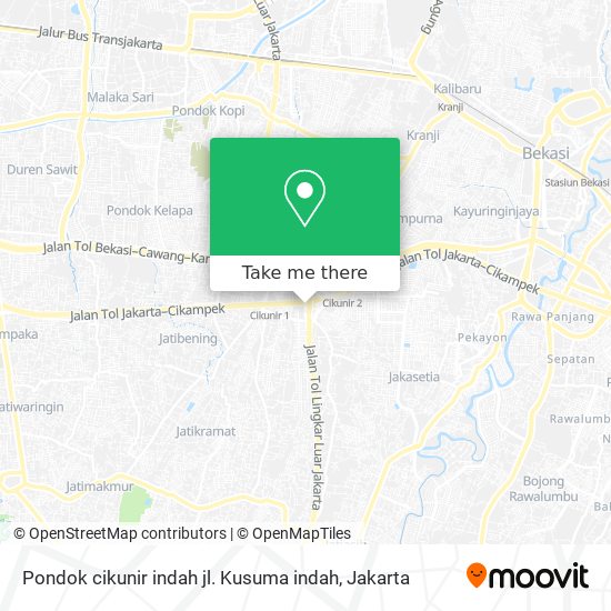 Pondok cikunir indah jl. Kusuma indah map