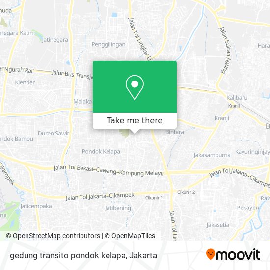 gedung transito pondok kelapa map