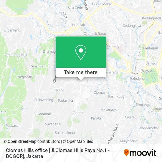 Ciomas Hills office [Jl.Ciomas Hills Raya No.1 - BOGOR] map