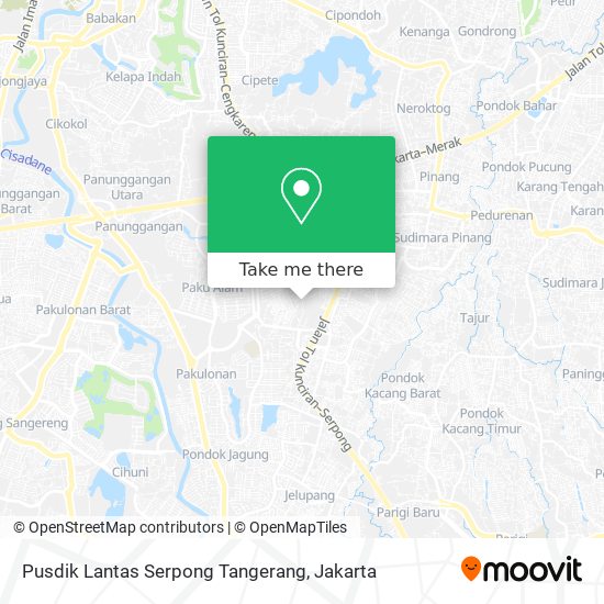 Pusdik Lantas Serpong Tangerang map