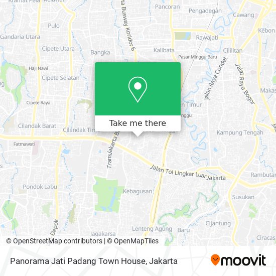 Panorama Jati Padang Town House map