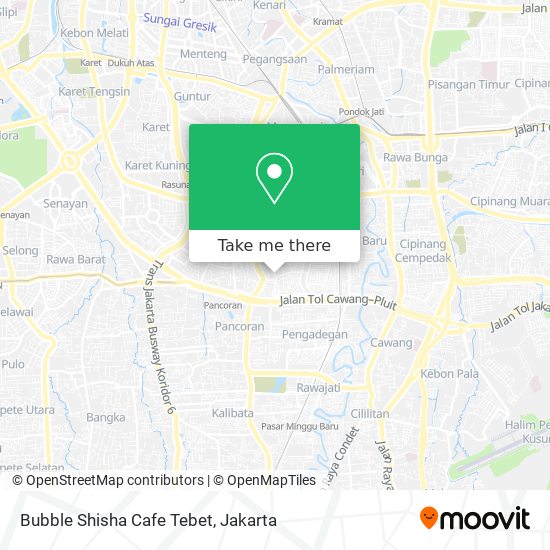 Bubble Shisha Cafe Tebet map