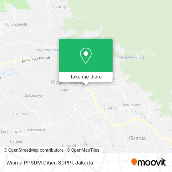 Wisma PPSDM Ditjen SDPPI map
