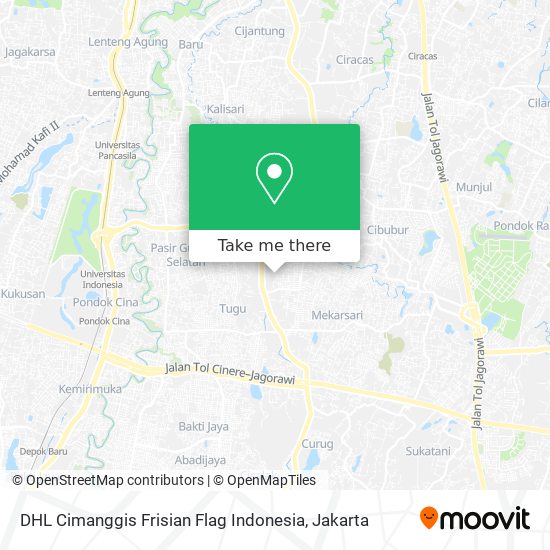 DHL Cimanggis Frisian Flag Indonesia map