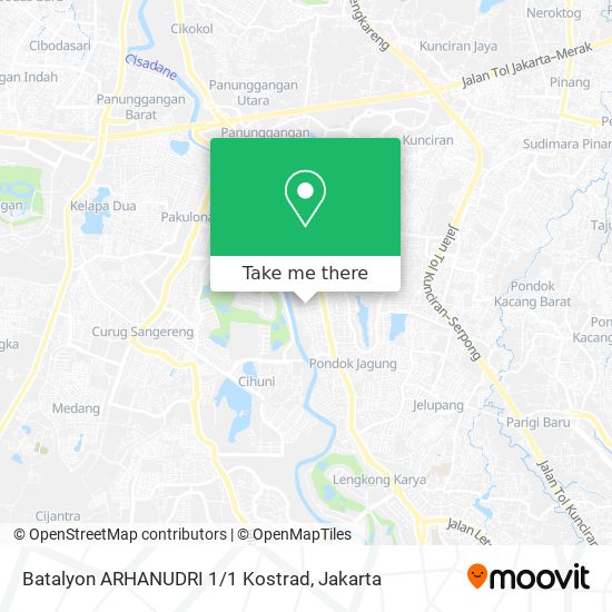 Batalyon ARHANUDRI 1/1 Kostrad map
