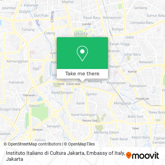 Instituto Italiano di Cultura Jakarta, Embassy of Italy map