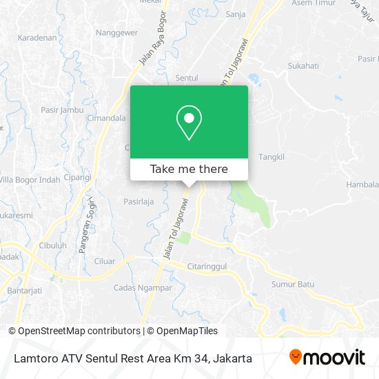 Lamtoro ATV Sentul Rest Area Km 34 map