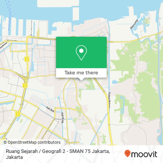 Ruang Sejarah / Geografi 2 - SMAN 75 Jakarta map