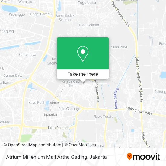 Atrium Millenium Mall Artha Gading map