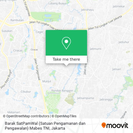 Barak SatPamWal (Satuan Pengamanan dan Pengawalan) Mabes TNI map
