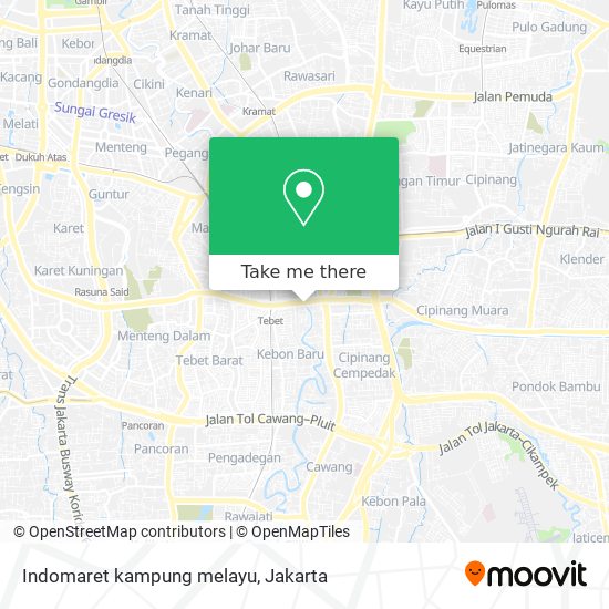 Indomaret kampung melayu map