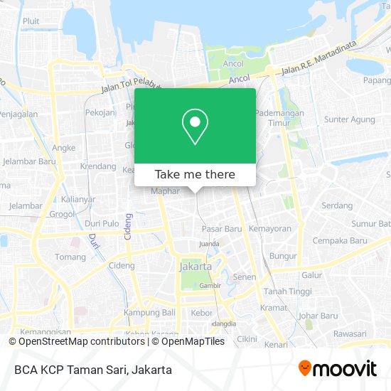 BCA KCP Taman Sari map