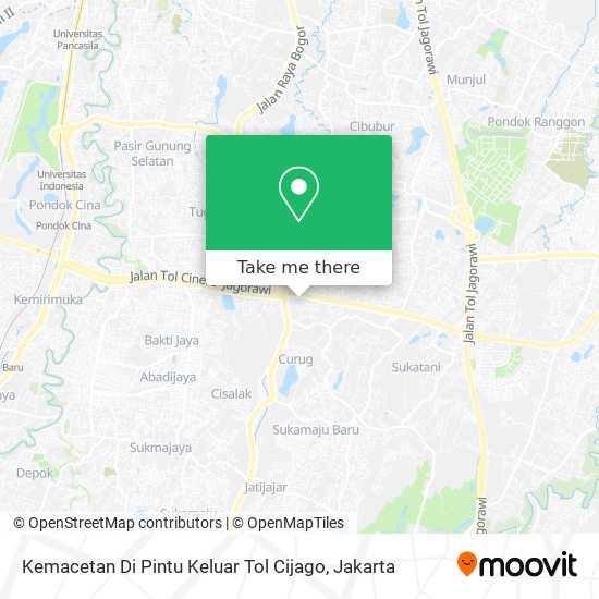 Kemacetan Di Pintu Keluar Tol Cijago map