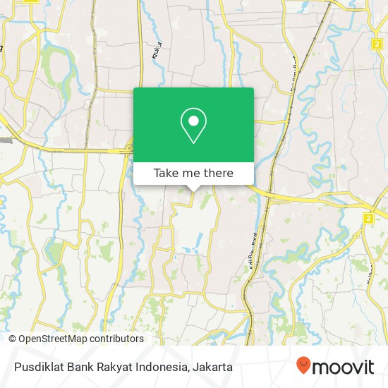 Pusdiklat Bank Rakyat Indonesia map