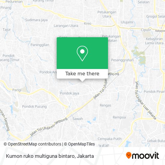Kumon ruko multiguna bintaro map