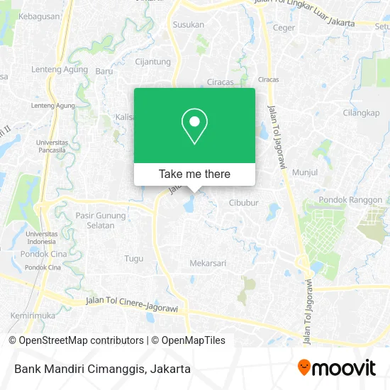 Bank Mandiri Cimanggis map