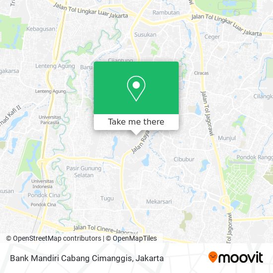 Bank Mandiri Cabang Cimanggis map