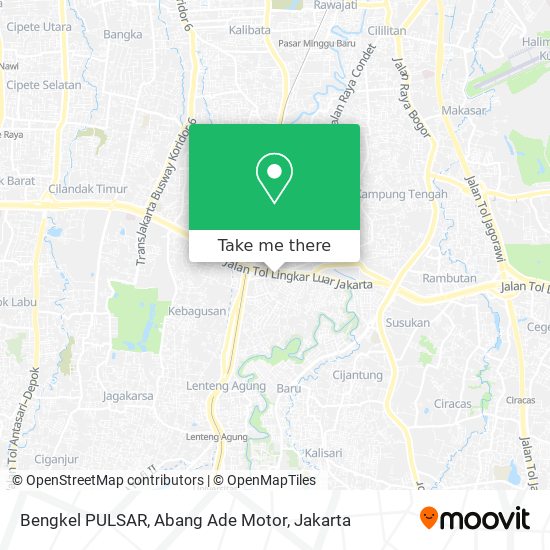 Bengkel PULSAR, Abang Ade Motor map