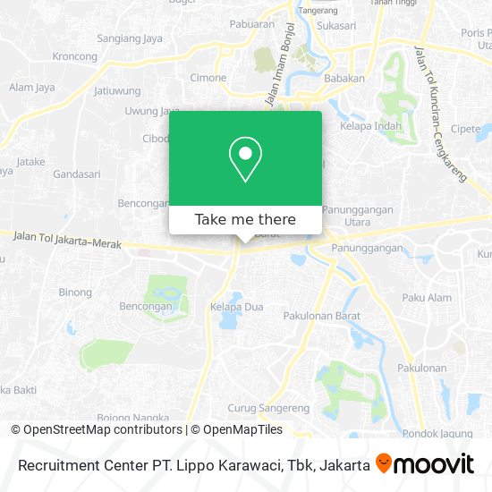 Recruitment Center PT. Lippo Karawaci, Tbk map