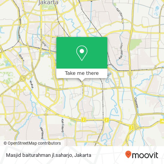 Masjid baiturahman jl.saharjo map